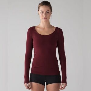 Lululemon 🍋 Reveal Long Sleeve in Deep Rouge